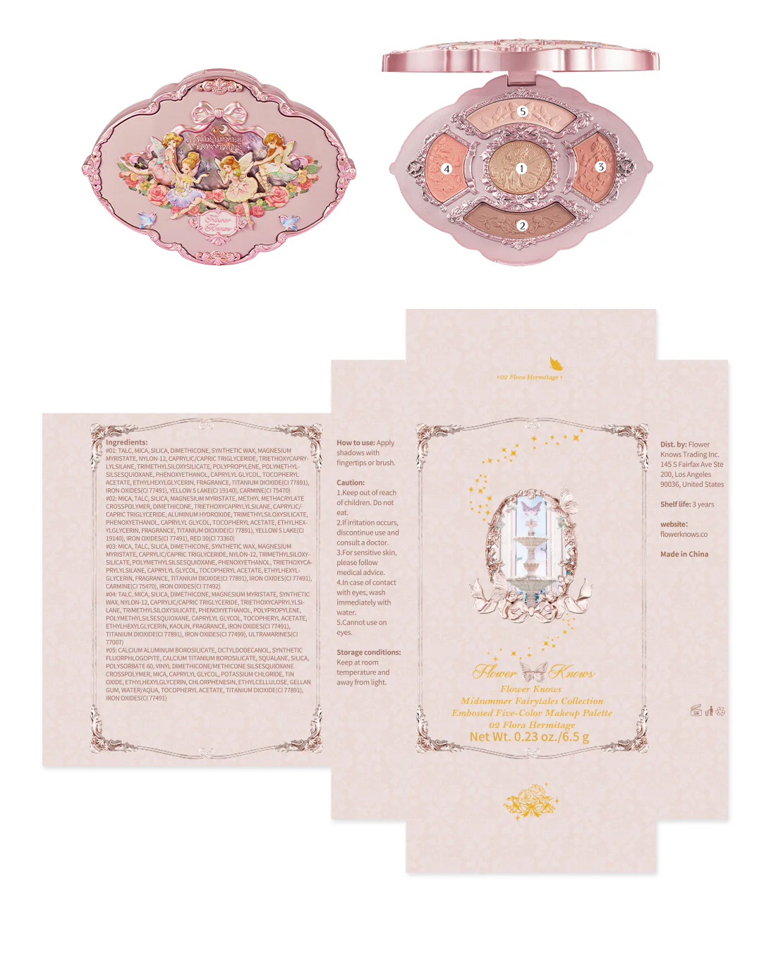 Midsummer Fairytales Embossed Five-Color Makeup Palette - Image 14