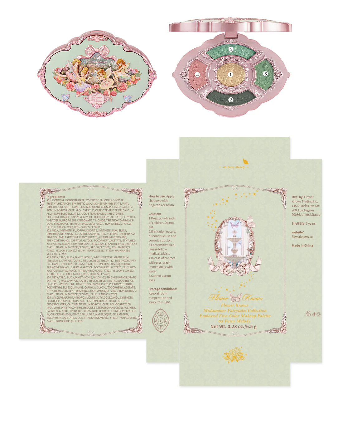 Midsummer Fairytales Embossed Five-Color Makeup Palette - Image 21