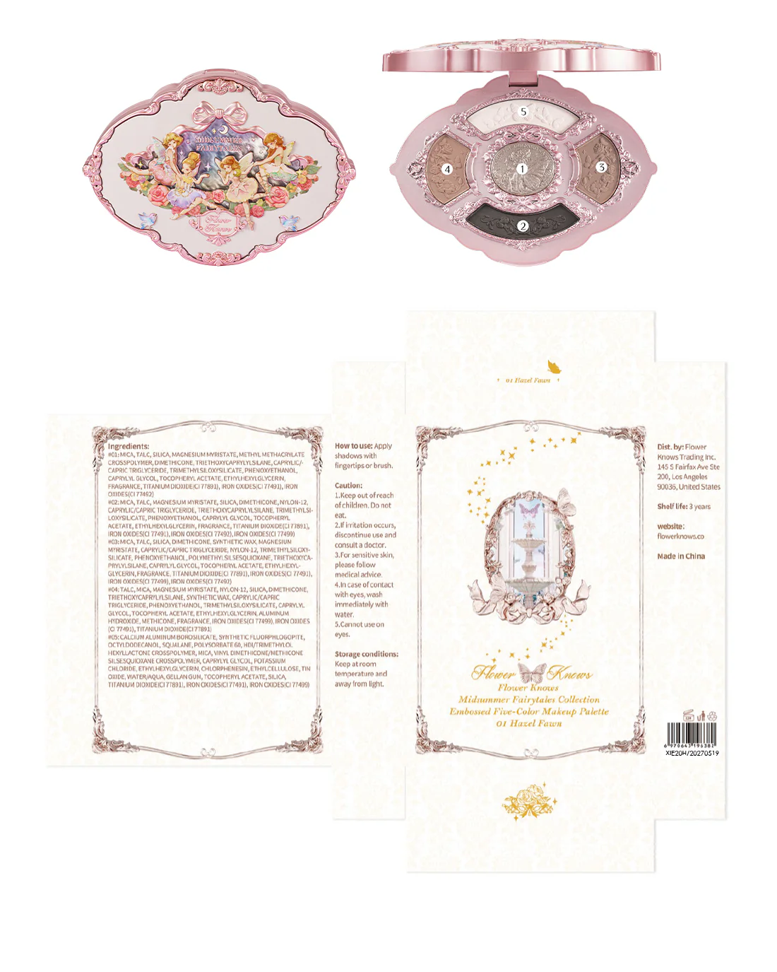 Midsummer Fairytales Embossed Five-Color Makeup Palette - Image 7