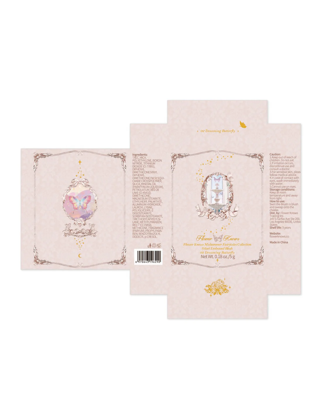 Midsummer Fairytales Velvet Embossed Blush - Image 12