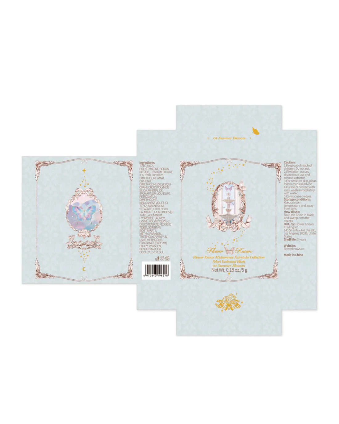 Midsummer Fairytales Velvet Embossed Blush - Image 23