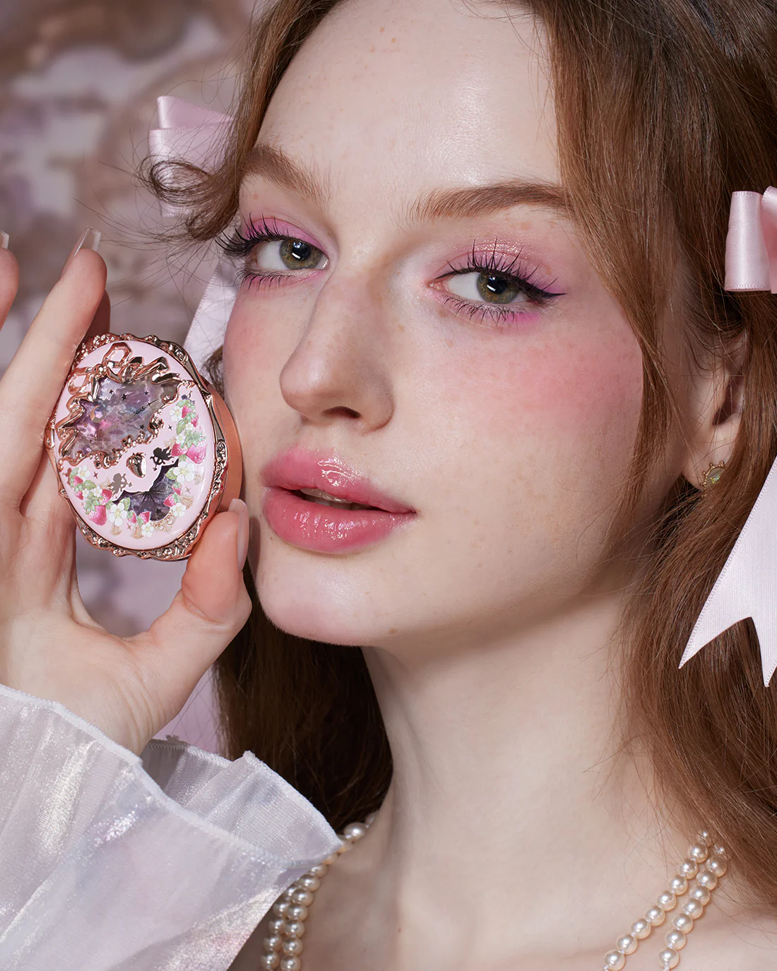 Violet Strawberry Rococo Embossed Blush - Image 3
