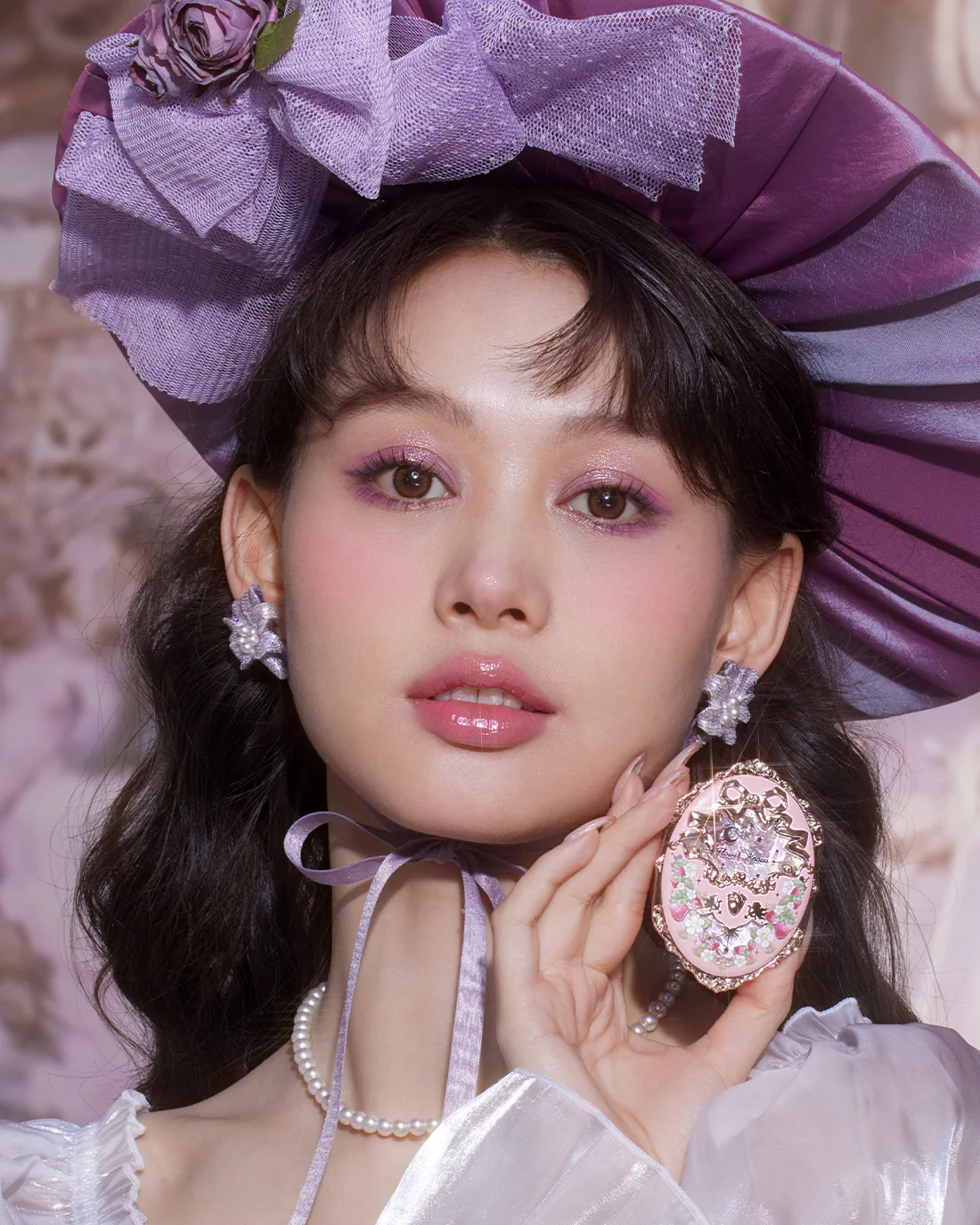 Violet Strawberry Rococo Embossed Blush - Image 4