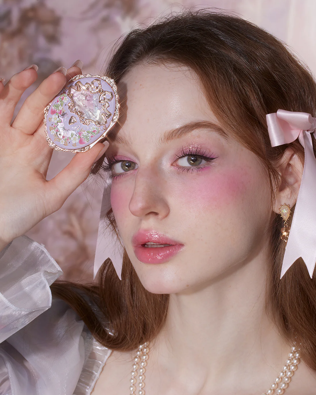 Violet Strawberry Rococo Embossed Blush - Image 9