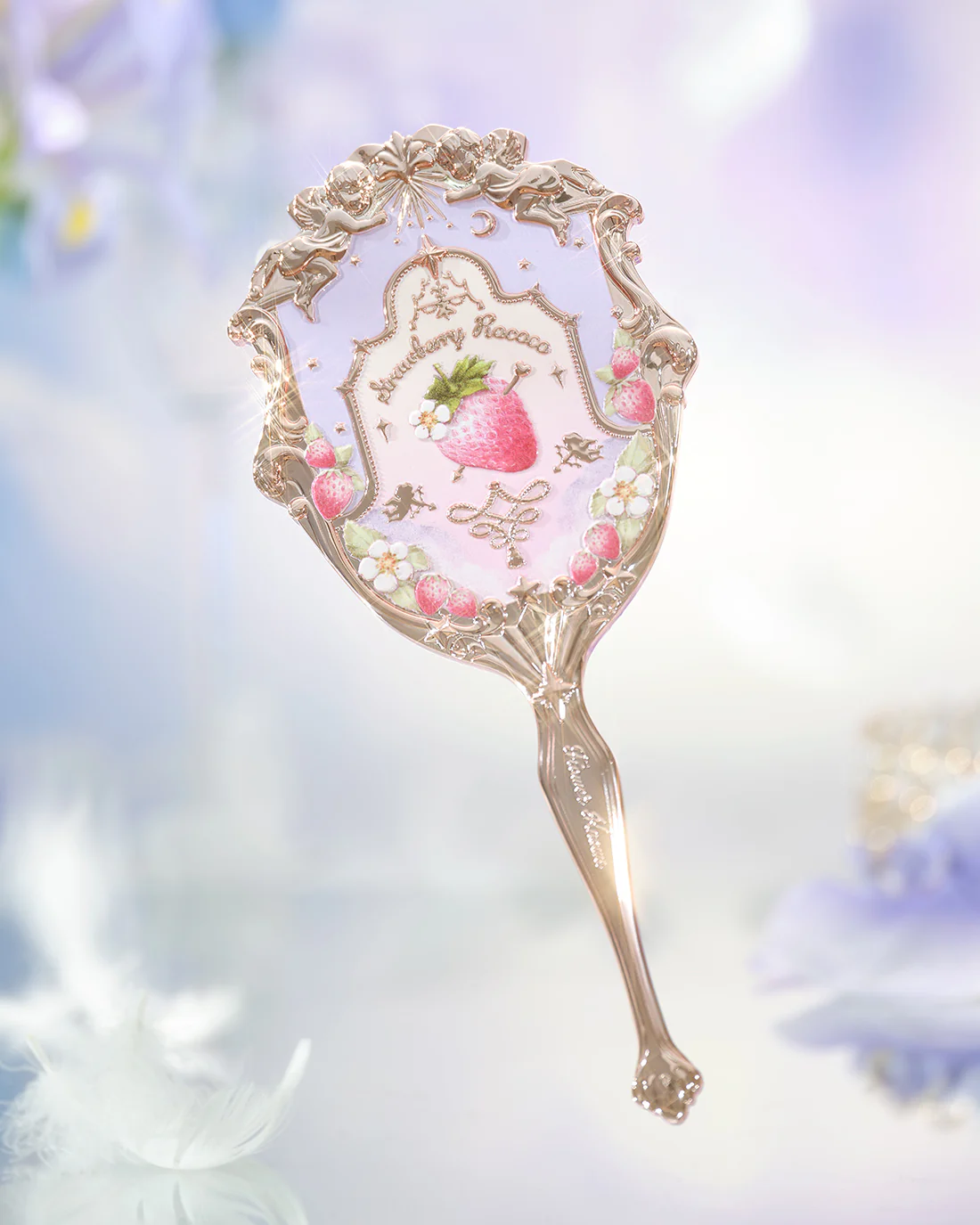 Violet Strawberry Rococo Hand Mirror - Image 3