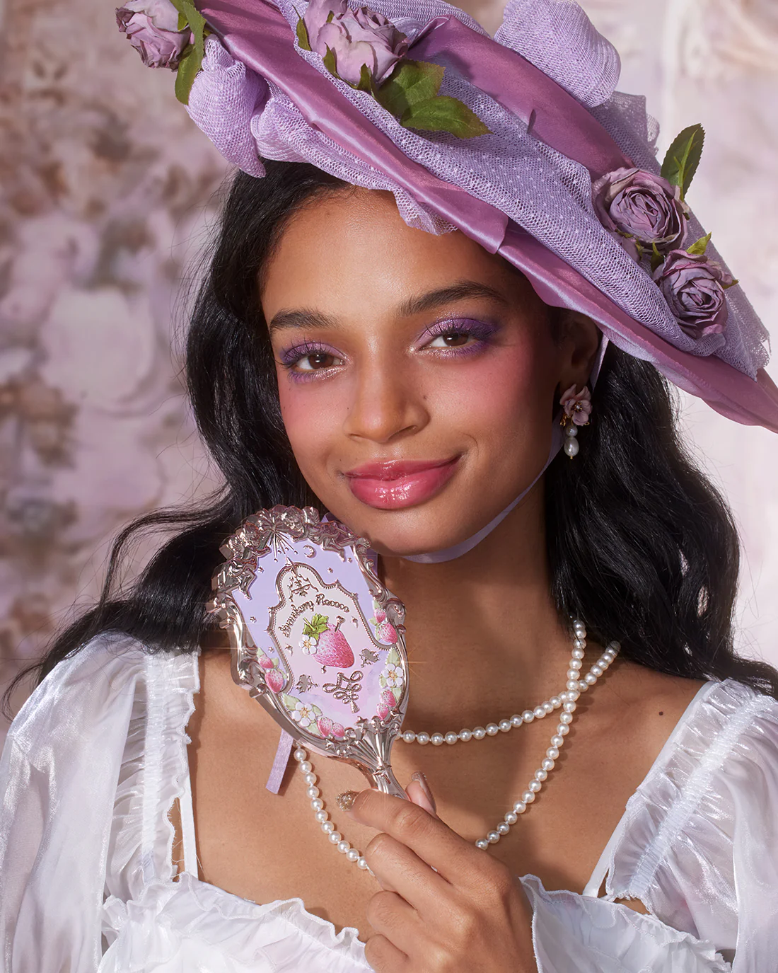 Violet Strawberry Rococo Hand Mirror - Image 5