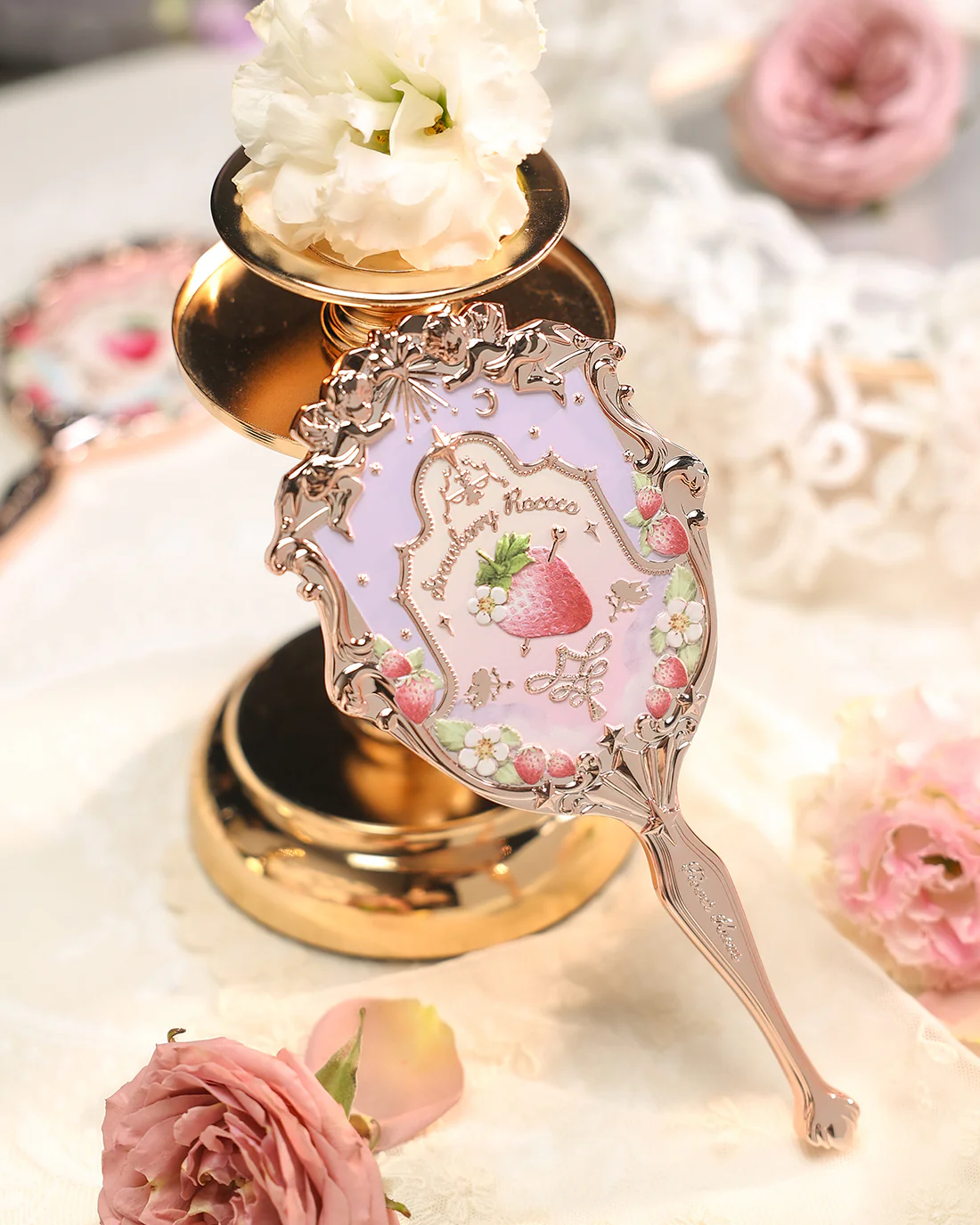 Violet Strawberry Rococo Hand Mirror - Image 6